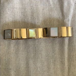 Gold & Mother of Pearl Stretch Bracelet